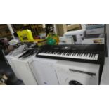 A Casio Keyboard and Stand, Missing Power Cable