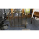Two Brass Framed Fire Guards