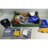 A Box Containing Various Chelsea Football Club Programmes to Include Chelsea Vs Sheffield
