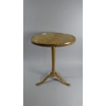 A Continental Faux Marble Circular Tripod Wine Table, 38cm Diameter