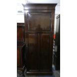 An Edwardian Mahogany Hall Robe with Panelled Door, 64cm wide
