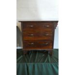 An Edwardian Three Drawer Bedroom Chest, 81cm Wide