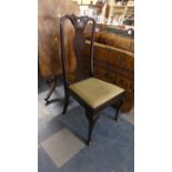 An Edwardian Mahogany Queen Anne Style Side Chair