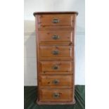 A Pine Six Drawer Chest, 101cm High