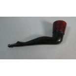 An Early 20th Century Continental Novelty Pipe in the Form of a Lady's Leg, 13.5cm Long