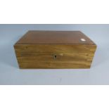 A Brass Inlaid Mahogany Jewellery Box with Removable Tray, 30.5cm Wide