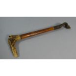 A Bone Handled Beagle Crop Incorporating Whistle, 30cm Long
