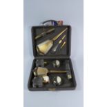 An Art Deco Travellers Dressing Set with Cunard White Star Cardboard Label, 34cm Wide