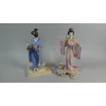 Two Danbury Mint Oriental Figures, Tamiko and Yoshiko