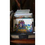 A Box of 33rpm Records to Include Beatles, Yellow Submarine, Revolver, Hard Days Night, Rubber