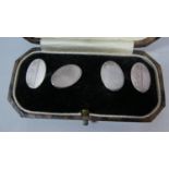 A Pair of Gents Cufflinks Stamped Silver, 5.6g