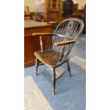 An Elm Seated Hoop Back Windsor Armchair