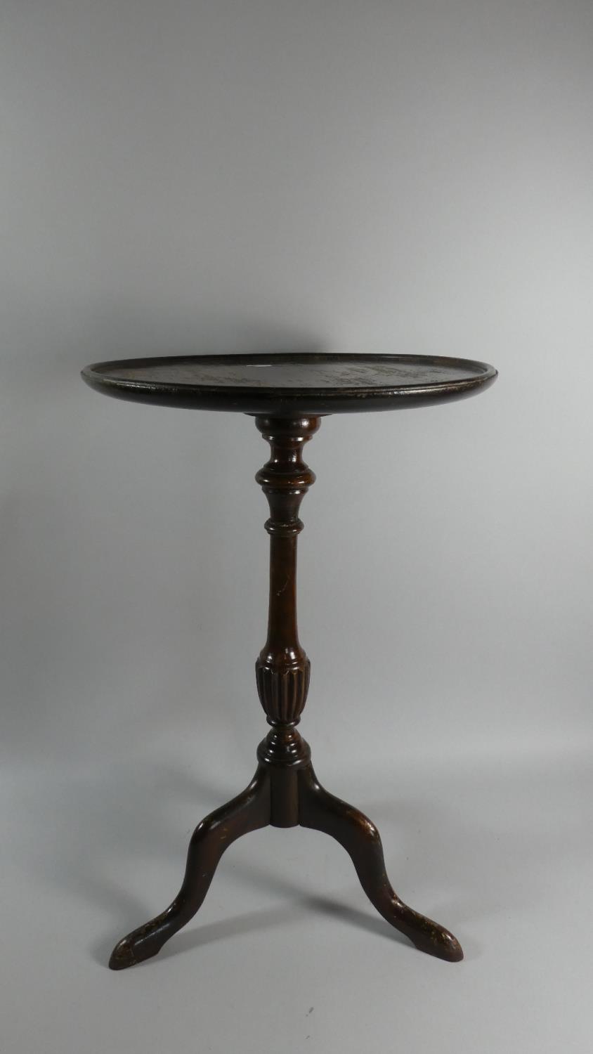 A Mahogany Circular Topped Tripod Wine Table, 37cm Diameter