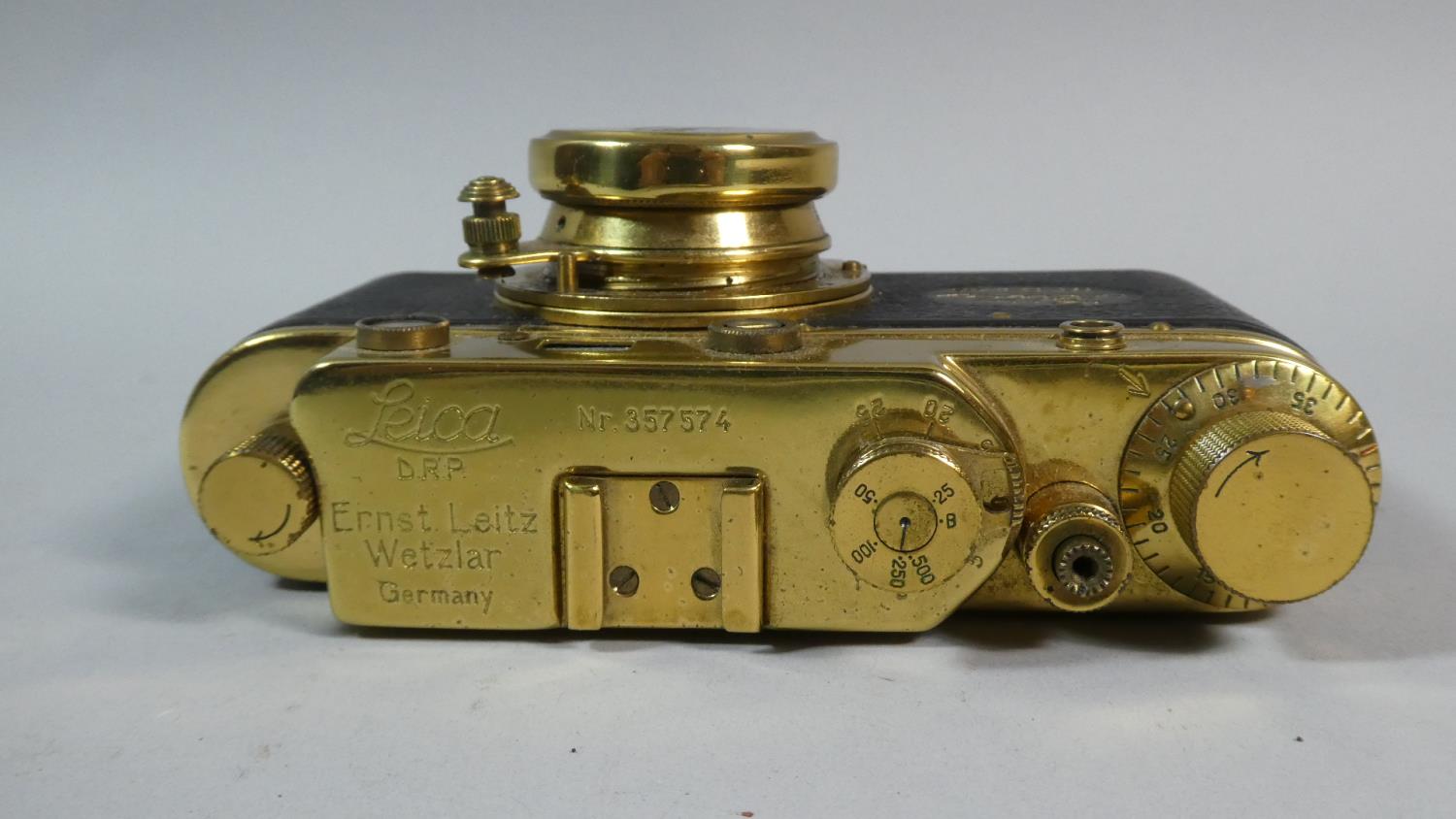 A Contemporary Brass Mounted Camera in the Leica style but formed from a FED 3 Camera body. (Not - Image 3 of 5