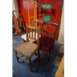 Three Various 19th Century Side Chairs
