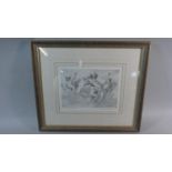 A Framed Giovanni Print, Mercury with Two Cherubs and an Angel