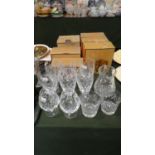 A Collection of Royal Doulton Crystal Wines, Brandy Balloons and Whiskies