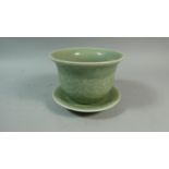 A Late 20th Century Celadon Flower Pot and Stand
