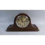 An Edwardian Oak Napoleon Hat Mantle Clock, Missing Pendulum and Key, 43.5cm Wide