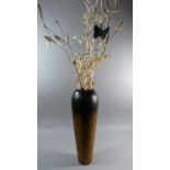 A Tall Ceramic Vase Containing Artificial Flowers etc, Vase 50cm high