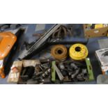 A Collection of Various Vintage Land Rover and Other Vehicle Parts, Oil Filters etc