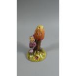A Staffordshire Mortons Pepper Pot in the Form of a Pixie Beside Toadstool, 11cm High