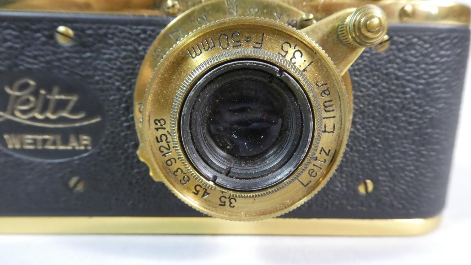 A Contemporary Brass Mounted Camera in the Leica style but formed from a FED 3 Camera body. (Not - Image 2 of 5
