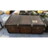 A Vintage Travelling Trunk (In Need of Attention), 91cm Wide