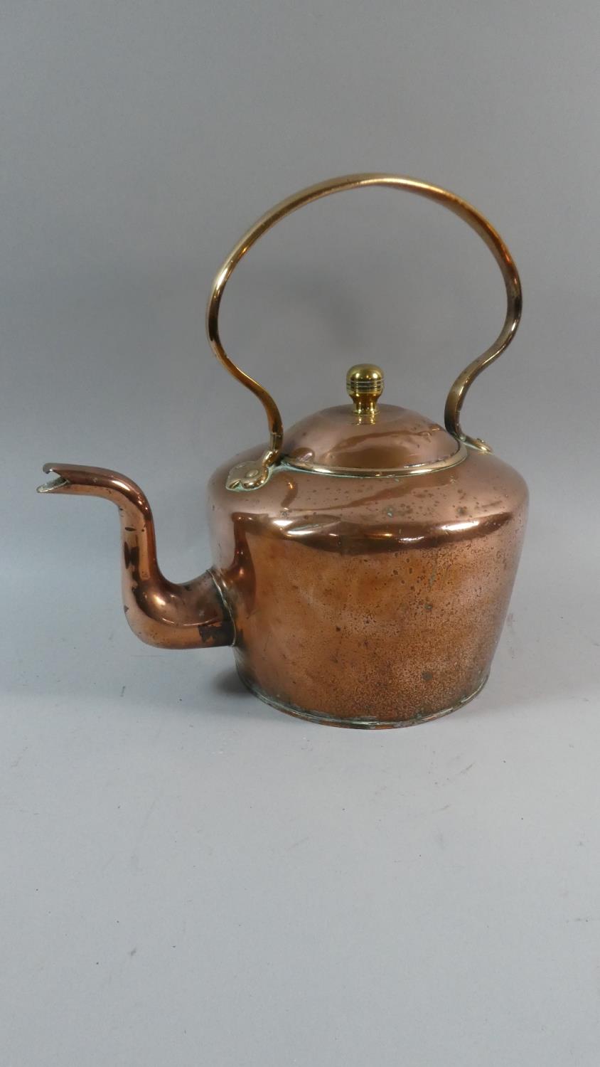 A Large Late 19th Century Copper Kettle, 32cm High