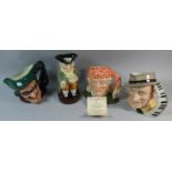 A Collection of Four Royal Doulton Character Jugs to Include Dick Turpin, Jimmy Durante, The Fortune