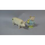 A Beswick Pig and Beatrix Potter Little Pig Robinson