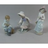 A Collection of Three Nao Ornaments, Children, Tallest 24cm