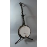 A Cased 5 String Banjo by Gold Star