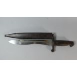 A 19th Century Bayonet and Scabbard, The Shaped 25cm Blade No.7844c