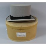 A Christys' of London Grey Top Hat, Size 7 in Cardboard Box