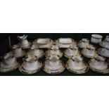 An Alfred Meakin Osiris Pattern Tea Set Comprising Eleven Trios, Two Cake Plates, Fruit Bowls,