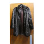 A Vintage Rabbit Fur Coat, Size 12