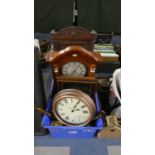 A Box Containing Various Wall Clocks, Barometers etc