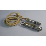 An Acme City Whistle Together with a Girl Guides Example on Rope Lanyard, Reg.494339