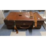 A Vintage Leather Suitcase by Revelation, 76cm Wide