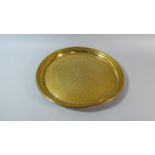 A Brass Benares Tray, 40.5cm Diameter