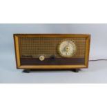 A Vintage Luxury Two Band Radio by PYE in Wooden Case, 39cm Wide