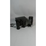 A Cased Pair of 10X50 Binoculars Together with a Kodak Vintage Camera