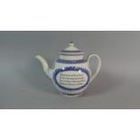 A Wedgwood Replica of the Wesley Teapot, 15cm high