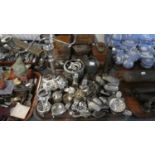 A Tray of Various Silver Plate Items