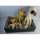 A Collection of Vintage Soft Toys to Include Dean's Lamb, Three Teddy Bears, Horse and Dog