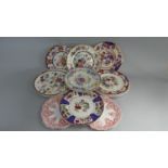 A Collection of Eleven Masons and Other Plates Together with Two Royal Crown Derby Plates, Reg No.