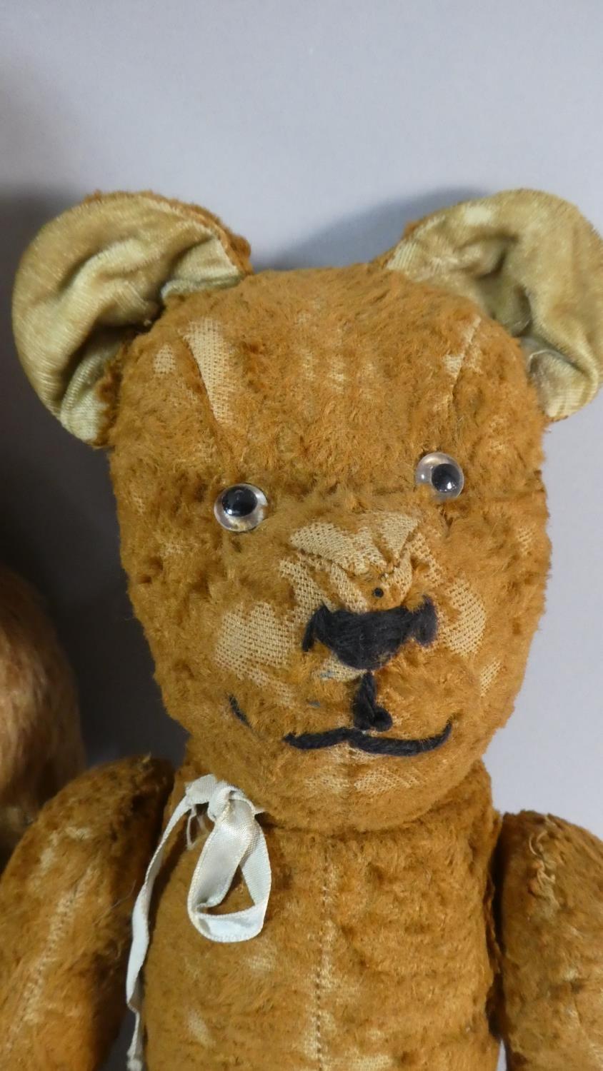 Two Vintage Teddy Bears. The Larger Mohair with Button Eyes, 54cms High and a Smaller Example with - Image 2 of 4