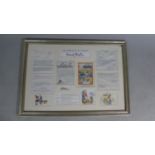 A Framed Collection of Copy Letters and Artwork, The Origins of Noddy, Enid Blyton, 80cm Wide