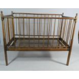 A Late 19th Century/Early 20th Century Wooden Childs Cot, 136cm Wide